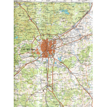 San Antonio TX.  Russian Military Topographic Map. 1:500000