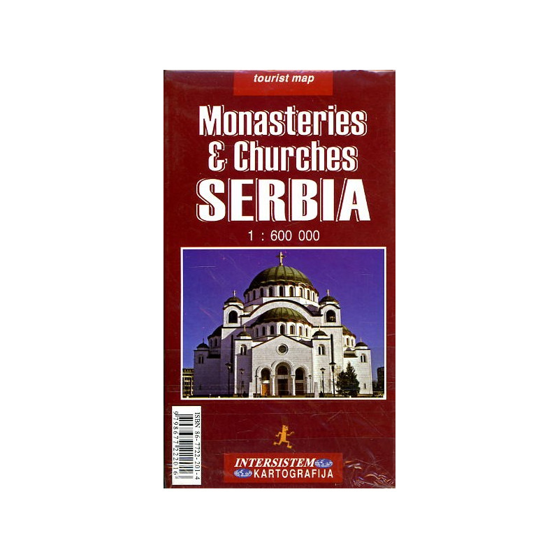 Monasteries & Churches Serbia. 1:600000