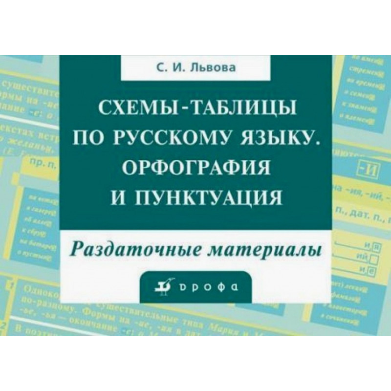 Схемы-таблицы по русскому языку. Орфография и пунктуация