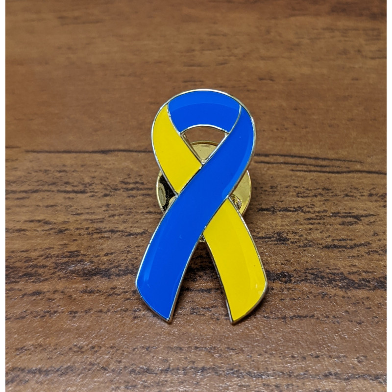 Ukrainian Flag ribbon pin